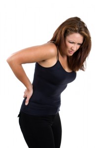woman with back pain